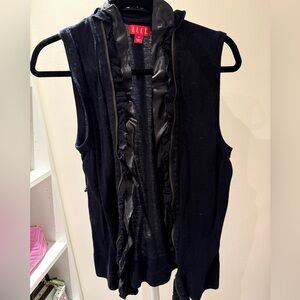 Elle Black and Gray Vest with Zipper